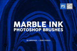 Elevate Your Designs with 30 Marble Ink Photoshop Stamp Brushes 3