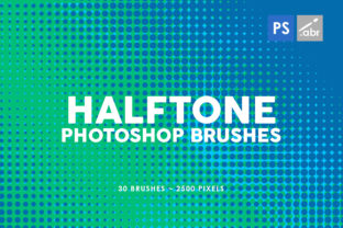 Elevate Your Digital Art with 30 Halftone Gradients Photoshop Stamp Brushes