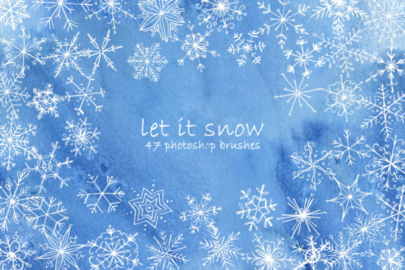Elevate Your Winter Designs with Premium Snowflakes Photoshop Brushes