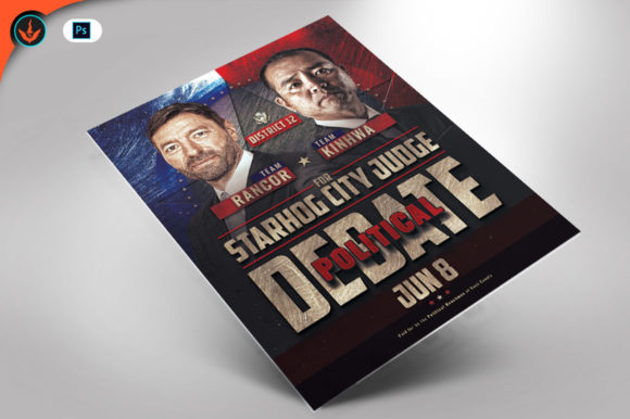 Evaluating Political Debate Flyer Template 2 for High-Impact Event Promotion
