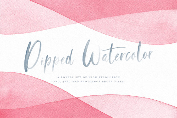 Handpainted Dip Dye Watercolor Backgrounds for Design