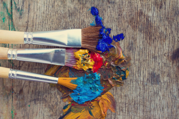 Unlocking Creativity with Artistic Brushes in a Colorful Paint
