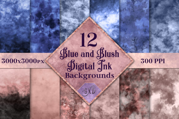 Unlocking Professional Design with Blue and Blush Digital Ink Backgrounds